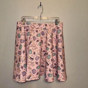 Pusheen Womens Pink Skater Skirt Size 2XL